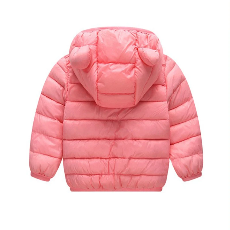 Boys Girls Lightweight Down Jacket Baby Hooded Zipper Coats Autumn Winter Warm Outerwear 0-5 Years Kids Christmas Birthday Gift