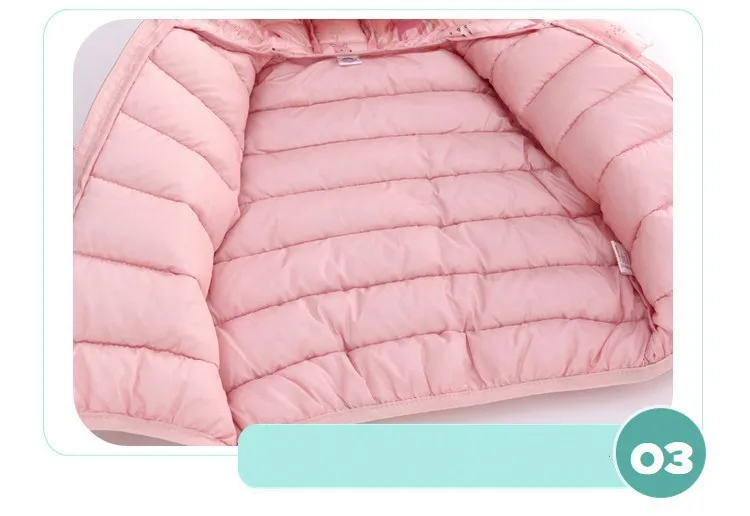 Boys Girls Lightweight Down Jacket Baby Hooded Zipper Coats Autumn Winter Warm Outerwear 0-5 Years Kids Christmas Birthday Gift