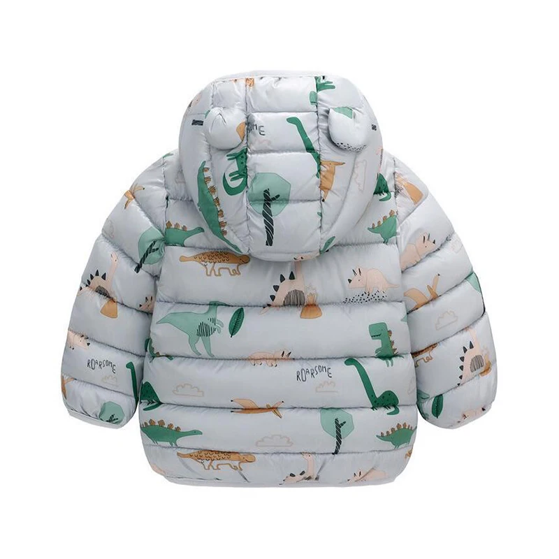 Boys Girls Lightweight Down Jacket Baby Hooded Zipper Coats Autumn Winter Warm Outerwear 0-5 Years Kids Christmas Birthday Gift