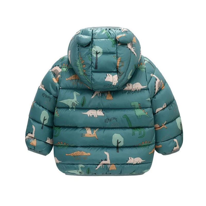 Boys Girls Lightweight Down Jacket Baby Hooded Zipper Coats Autumn Winter Warm Outerwear 0-5 Years Kids Christmas Birthday Gift