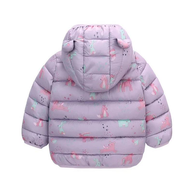 Boys Girls Lightweight Down Jacket Baby Hooded Zipper Coats Autumn Winter Warm Outerwear 0-5 Years Kids Christmas Birthday Gift