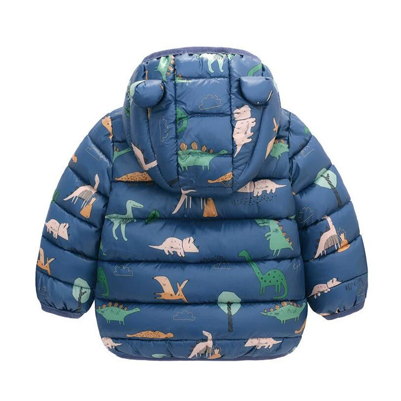 Boys Girls Lightweight Down Jacket Baby Hooded Zipper Coats Autumn Winter Warm Outerwear 0-5 Years Kids Christmas Birthday Gift