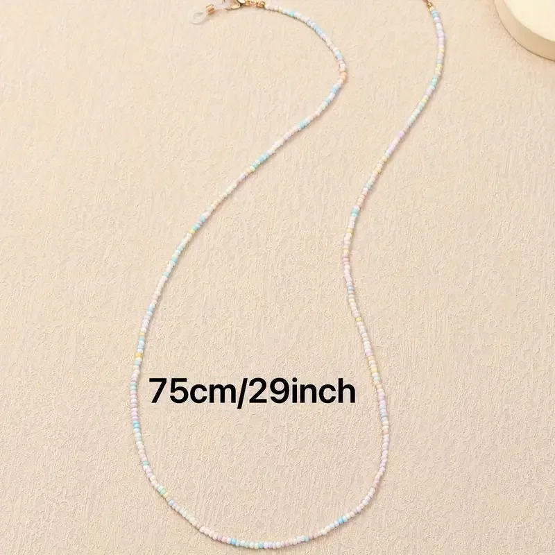 Small Candy Color Beaded Glasses Chain Anti-lost Glasses Lanyard Exquisite Advanced Sense Sunglasses Chain