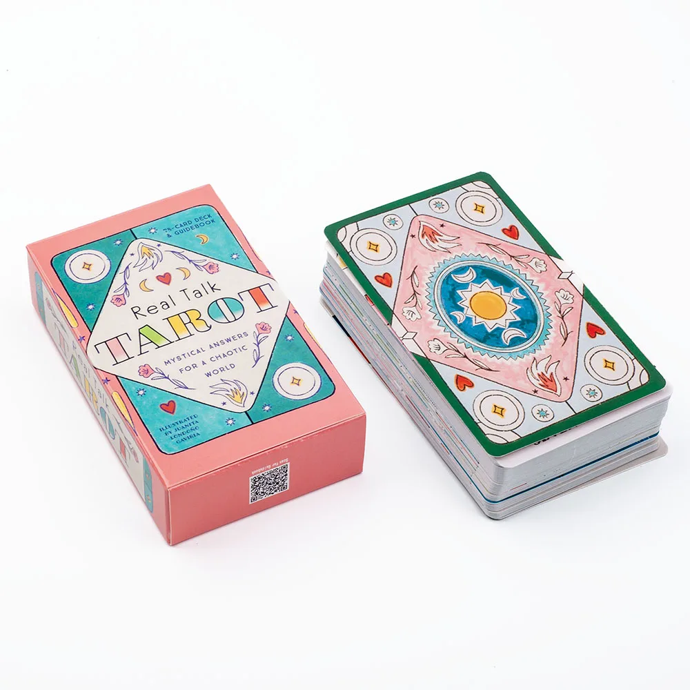 Real Talk Tarot Fortune Telling Divination Deck Game with 78 Cards & Guidebook Modern Illustrations Family Party Fun Board Game
