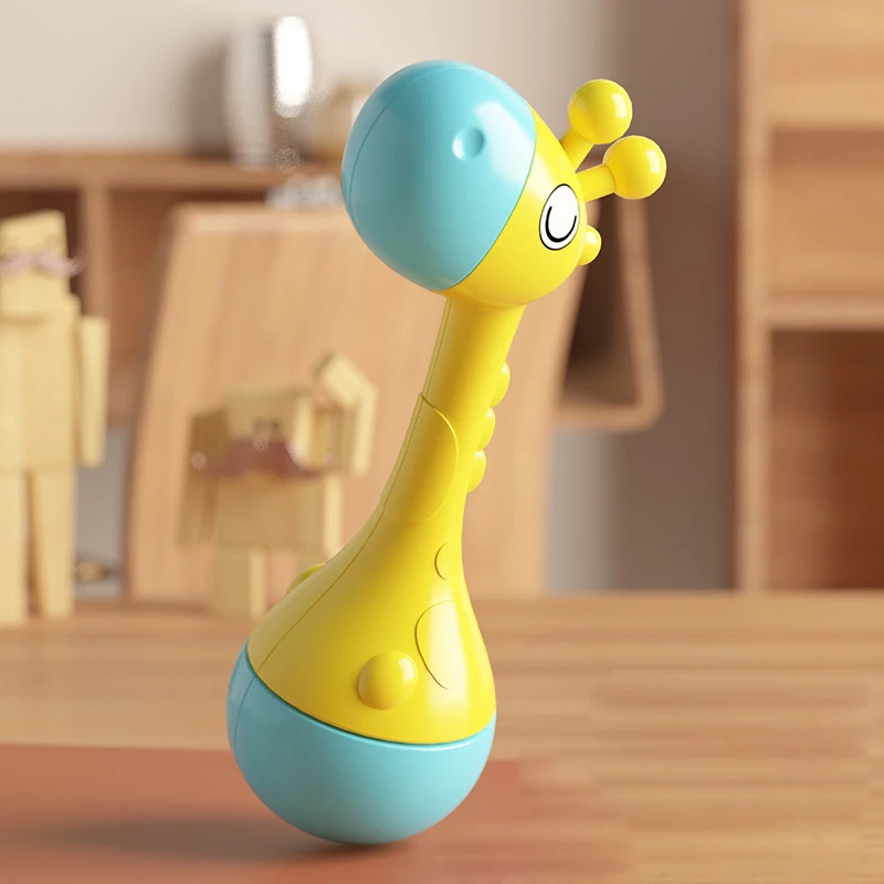 Baby Rattles Toys 0 to 1 Giraffe Baby Rattle Sensory Rattle For Baby Changes Newborn Musical Toy Rattle Sand Hammer Baby Toys