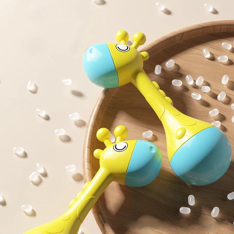 Baby Rattles Toys 0 to 1 Giraffe Baby Rattle Sensory Rattle For Baby Changes Newborn Musical Toy Rattle Sand Hammer Baby Toys