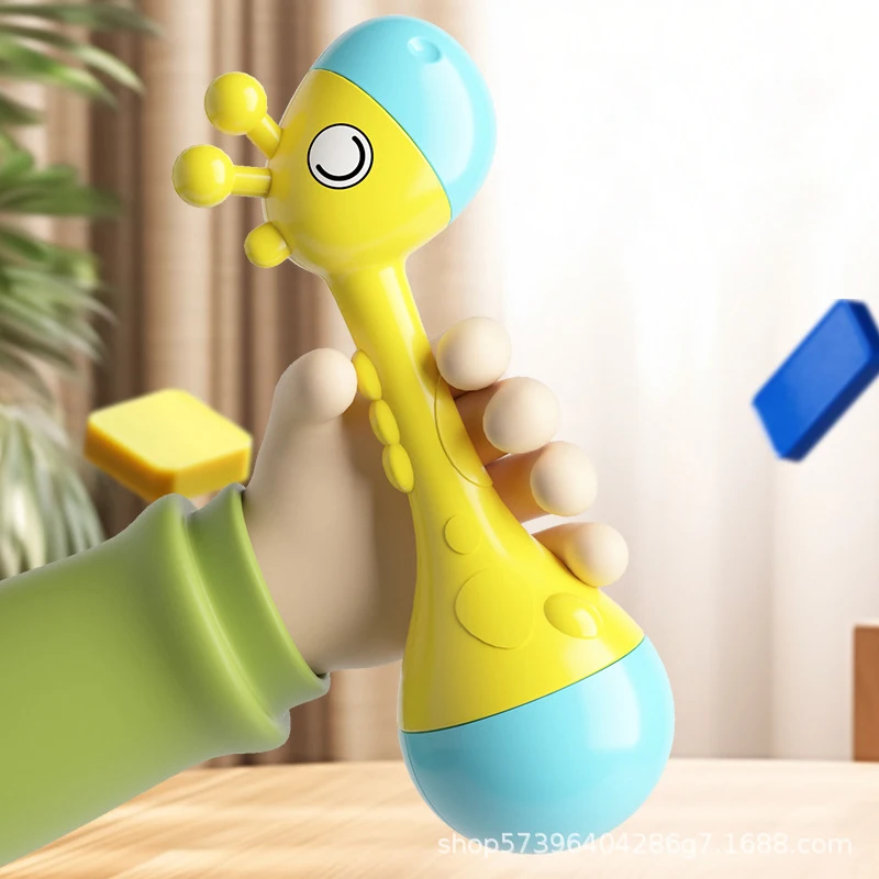 Baby Rattles Toys 0 to 1 Giraffe Baby Rattle Sensory Rattle For Baby Changes Newborn Musical Toy Rattle Sand Hammer Baby Toys