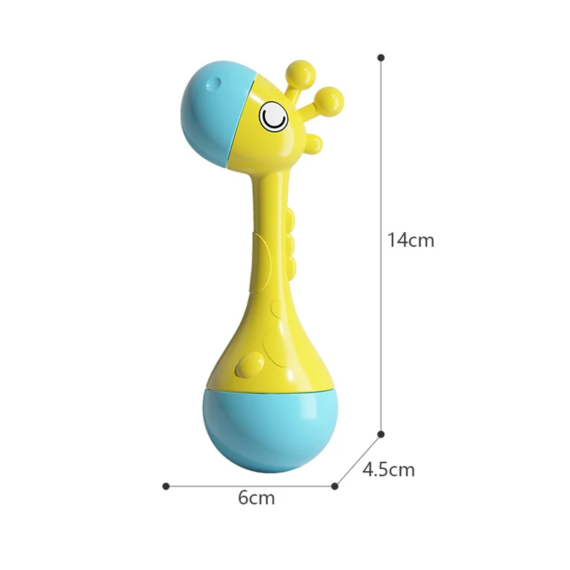 Baby Rattles Toys 0 to 1 Giraffe Baby Rattle Sensory Rattle For Baby Changes Newborn Musical Toy Rattle Sand Hammer Baby Toys