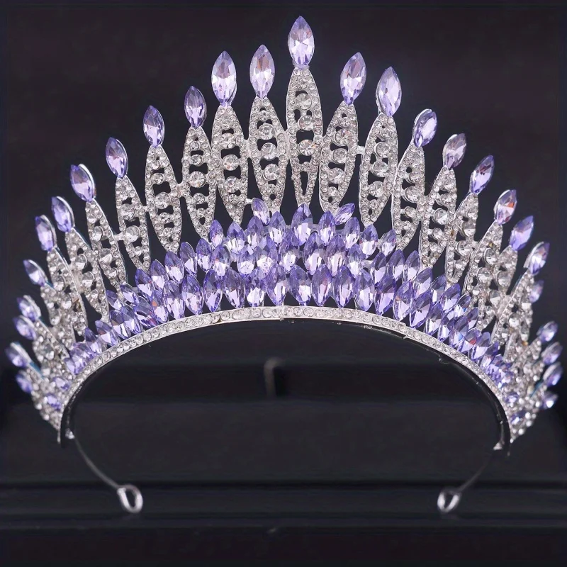 Baroque Crystal Tiaras And Crowns Rhinestone Prom Diadem Crown Tiara For Women Bridal Wedding Hair Accessories Jewelry Crown