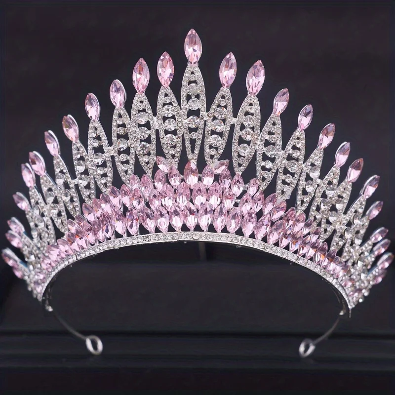 Baroque Crystal Tiaras And Crowns Rhinestone Prom Diadem Crown Tiara For Women Bridal Wedding Hair Accessories Jewelry Crown