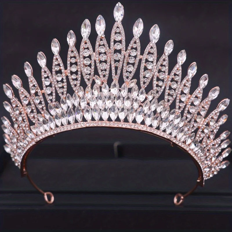 Baroque Crystal Tiaras And Crowns Rhinestone Prom Diadem Crown Tiara For Women Bridal Wedding Hair Accessories Jewelry Crown