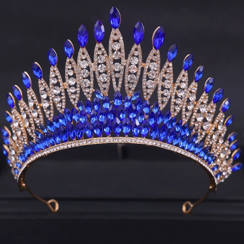 Baroque Crystal Tiaras And Crowns Rhinestone Prom Diadem Crown Tiara For Women Bridal Wedding Hair Accessories Jewelry Crown