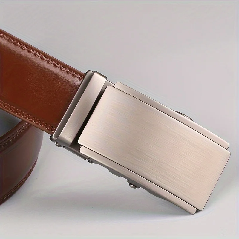 Ratchet Belt For Men, Men's Genuine Leather Cowhide Belt, For Dress Pants, Adjustable Belt
