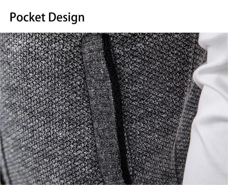 Men's Knitted Sleeveless Sweater Cardigan Zipper Sweater Vest Casual Sleeveless Warm Jacket Slim Fit Stand Collar Sweatercoat