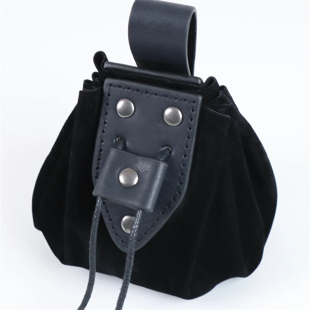 7PCS Medieval Belt Renaissance Punk Cork Dark Three Potions Glass Magic Bottle Waist Bag Halloween Cosplay Costume Belt Props