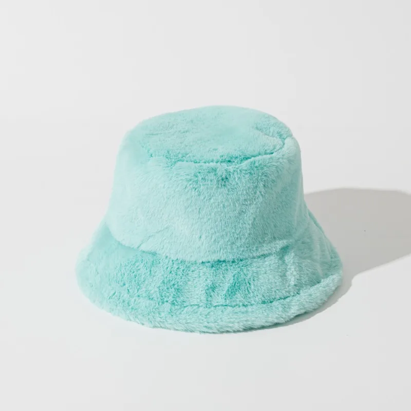 Autumn Winter Panama Hat Women Faux Fur Zebra Print Plush Velvet Warm Fisherman Cap Female Bucket Hats Skullies & Beanies Caps