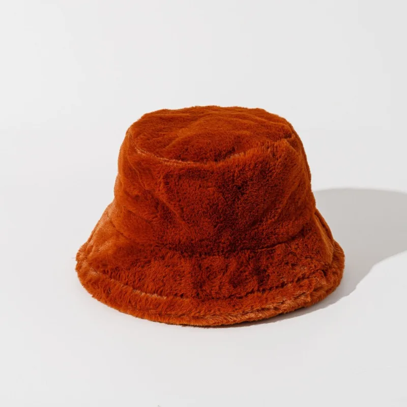 Autumn Winter Panama Hat Women Faux Fur Zebra Print Plush Velvet Warm Fisherman Cap Female Bucket Hats Skullies & Beanies Caps