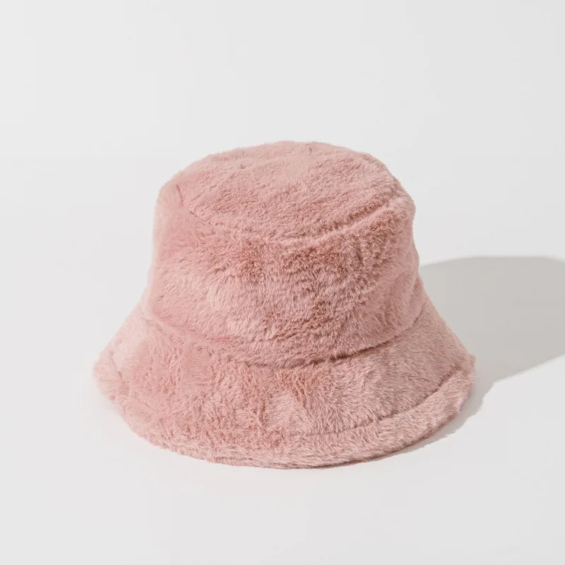 Autumn Winter Panama Hat Women Faux Fur Zebra Print Plush Velvet Warm Fisherman Cap Female Bucket Hats Skullies & Beanies Caps