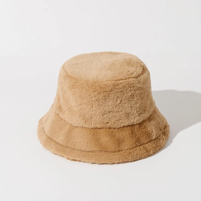 Autumn Winter Panama Hat Women Faux Fur Zebra Print Plush Velvet Warm Fisherman Cap Female Bucket Hats Skullies & Beanies Caps