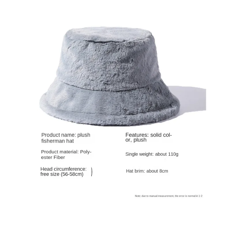 Autumn Winter Panama Hat Women Faux Fur Zebra Print Plush Velvet Warm Fisherman Cap Female Bucket Hats Skullies & Beanies Caps