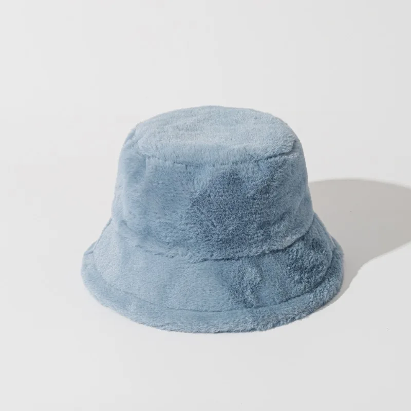 Autumn Winter Panama Hat Women Faux Fur Zebra Print Plush Velvet Warm Fisherman Cap Female Bucket Hats Skullies & Beanies Caps