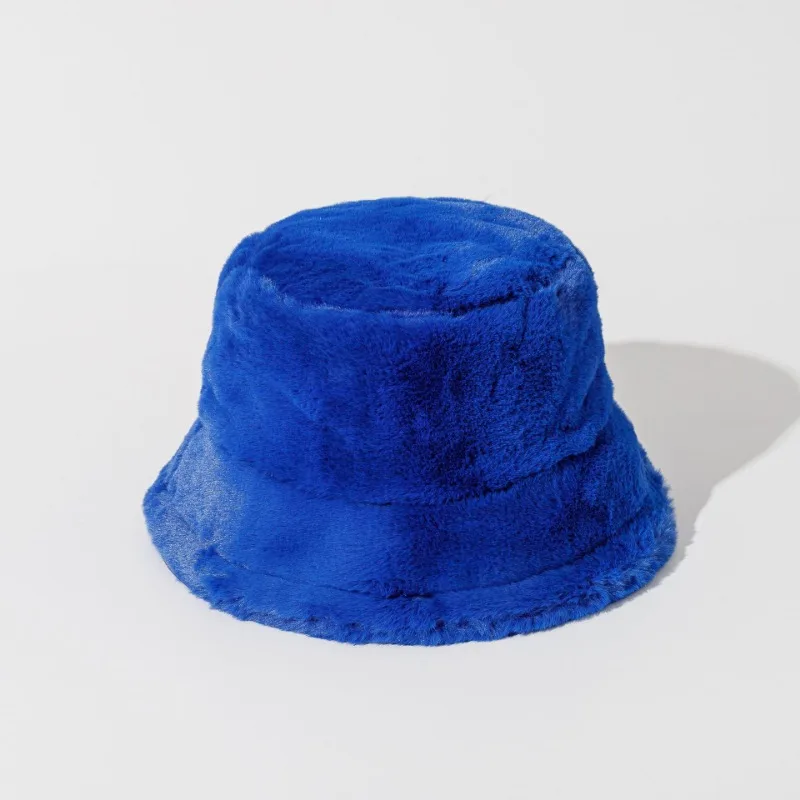 Autumn Winter Panama Hat Women Faux Fur Zebra Print Plush Velvet Warm Fisherman Cap Female Bucket Hats Skullies & Beanies Caps