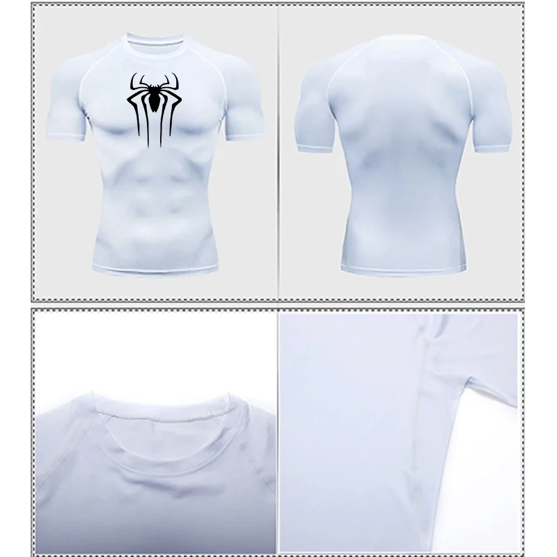 2024 Compression T Shirt Men Short Sleeve Sport Tees Fitness Running Sportsear Men Gym Elastic Quick Dry Jogging T-shirt Tops