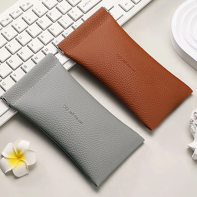 4 Color Glasses Storage Bag Automatic Closed Glasses Case Pouch Glasses Protective Cover Unisex Eyewear Storage Bags Accessories