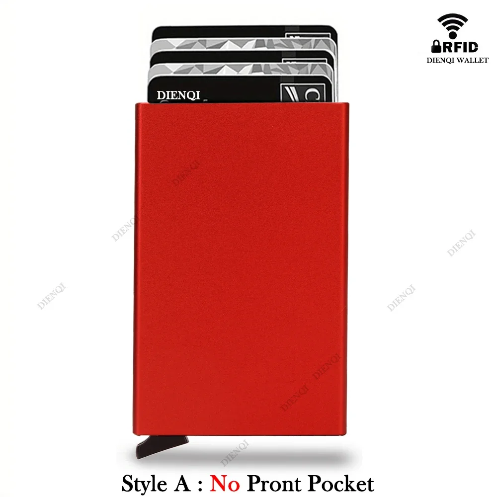 Rfid Smart Wallet Card Holder Metal Thin Slim Men Women Wallets Pop Up Minimalist Wallet Small Black Purse Vallet Walets for Men