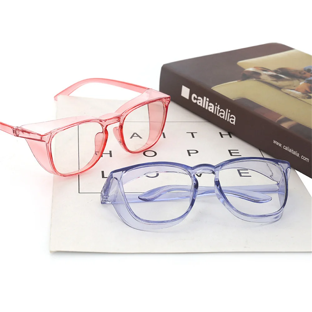 KLASSNUM Women Transparent Glasses With Side Protection Sand-proof Manicure Glasses Men Safe Goggles Blue Blocking Eyepiece 2026