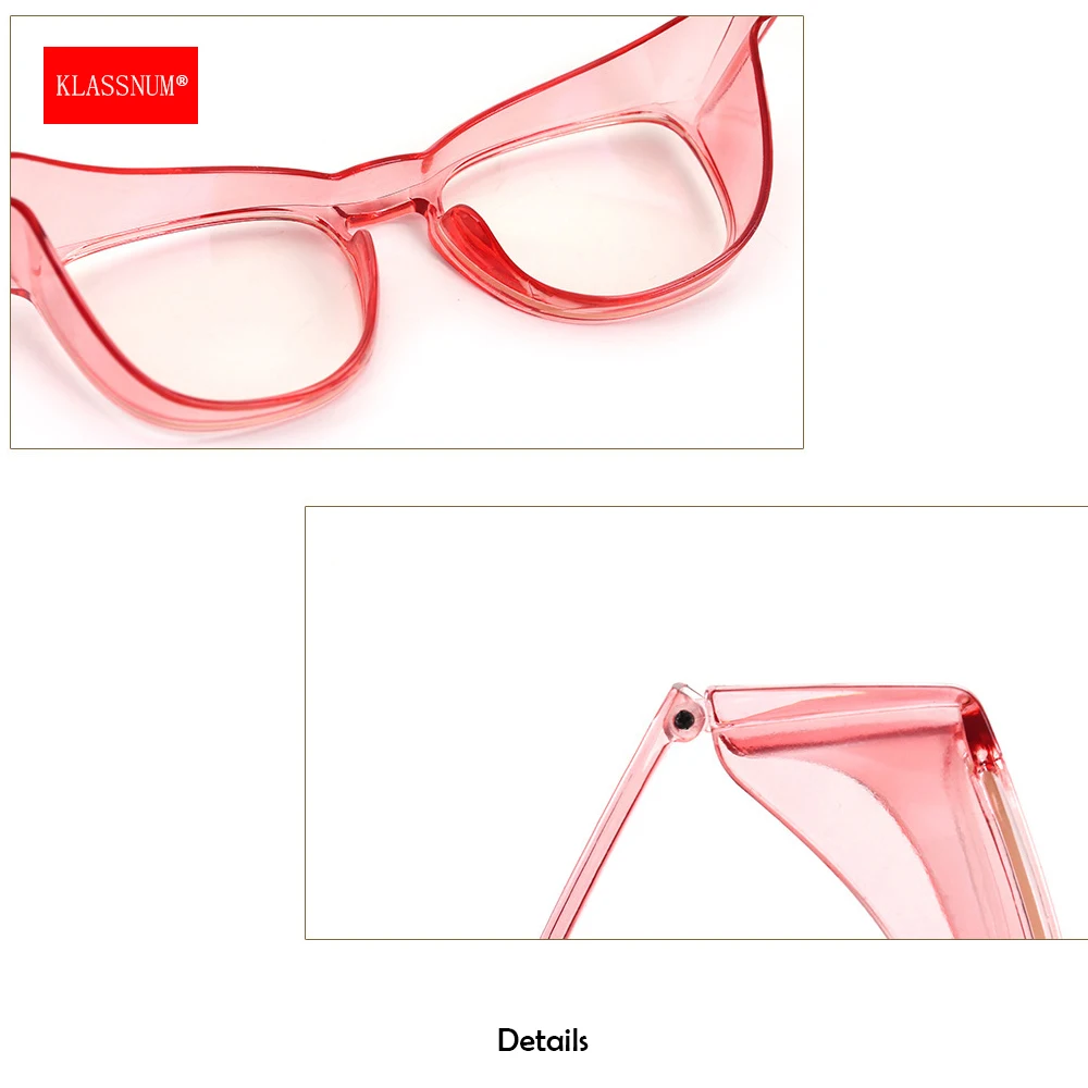 KLASSNUM Women Transparent Glasses With Side Protection Sand-proof Manicure Glasses Men Safe Goggles Blue Blocking Eyepiece 2026