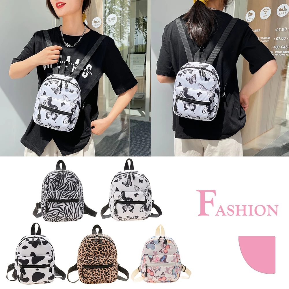 Fashion Women Rucksack Mini Backpack Animal Pattern Printing Handbags High Capacity Travel Bags Casual Bag Cosmetic Bag Rucksack