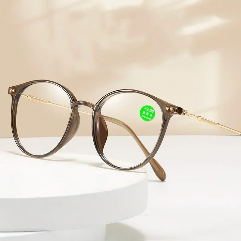 Fashion Ultralight Women Reading Glasses Anti Blue Light Presbyopia Eyeglasses Unisex Optical Plus Eyewear Diopters 0 To+ 4.0