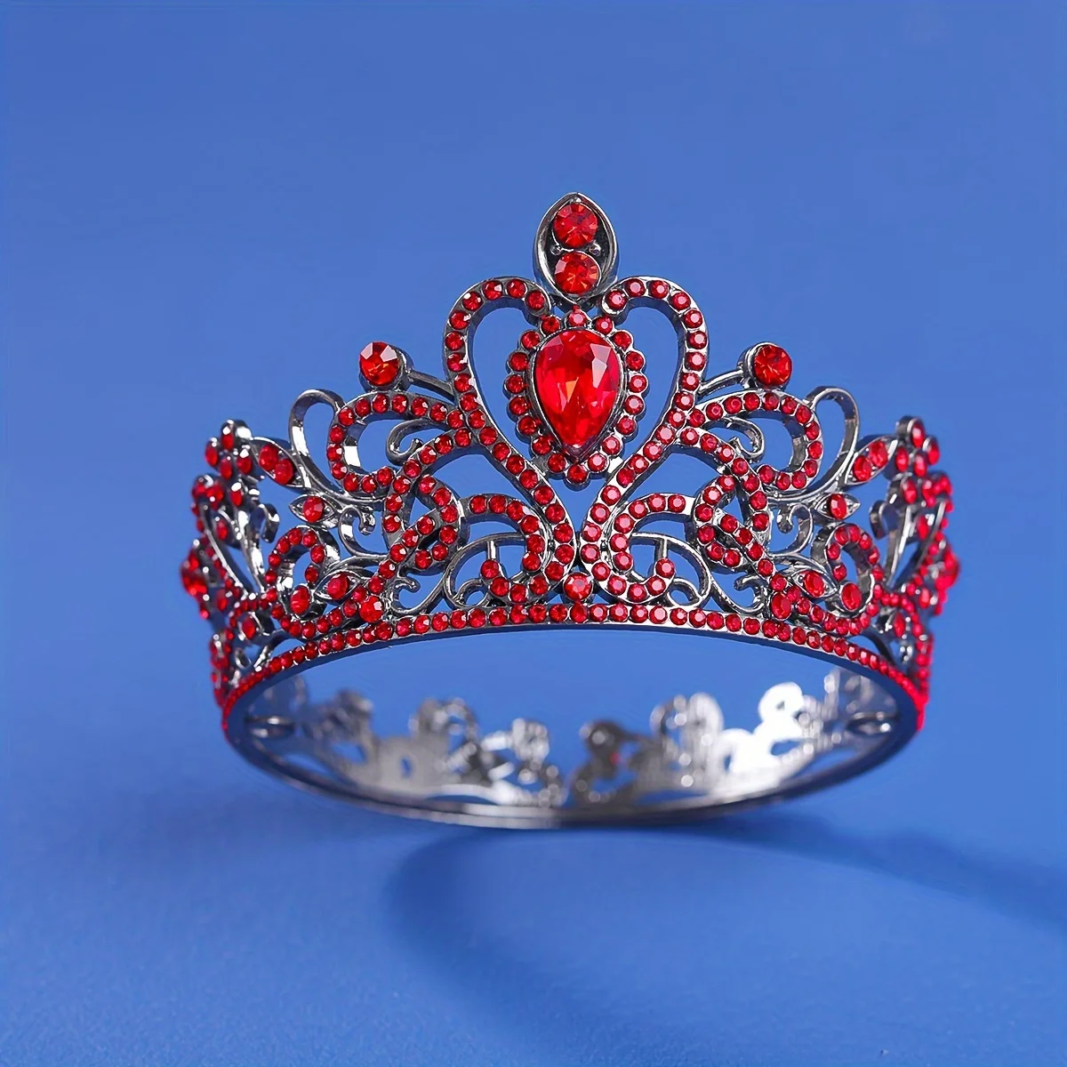 Baroque Round Diadem Royal Queen King Tiaras and Crowns Bridal Wedding Dress Crown Jewelry Accessories