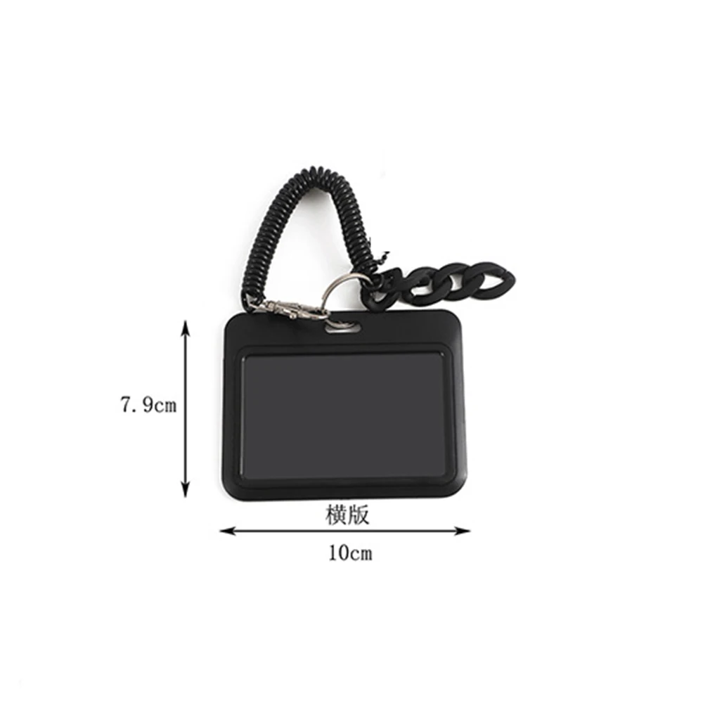 Black Style 3 inch Card Holder Kpop Photocard Holder Photo Card Holder Bag Pendant School Stationery