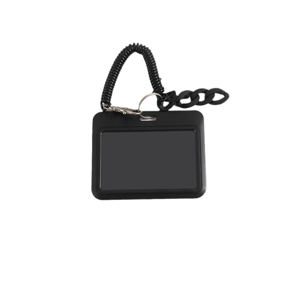 Black Style 3 inch Card Holder Kpop Photocard Holder Photo Card Holder Bag Pendant School Stationery