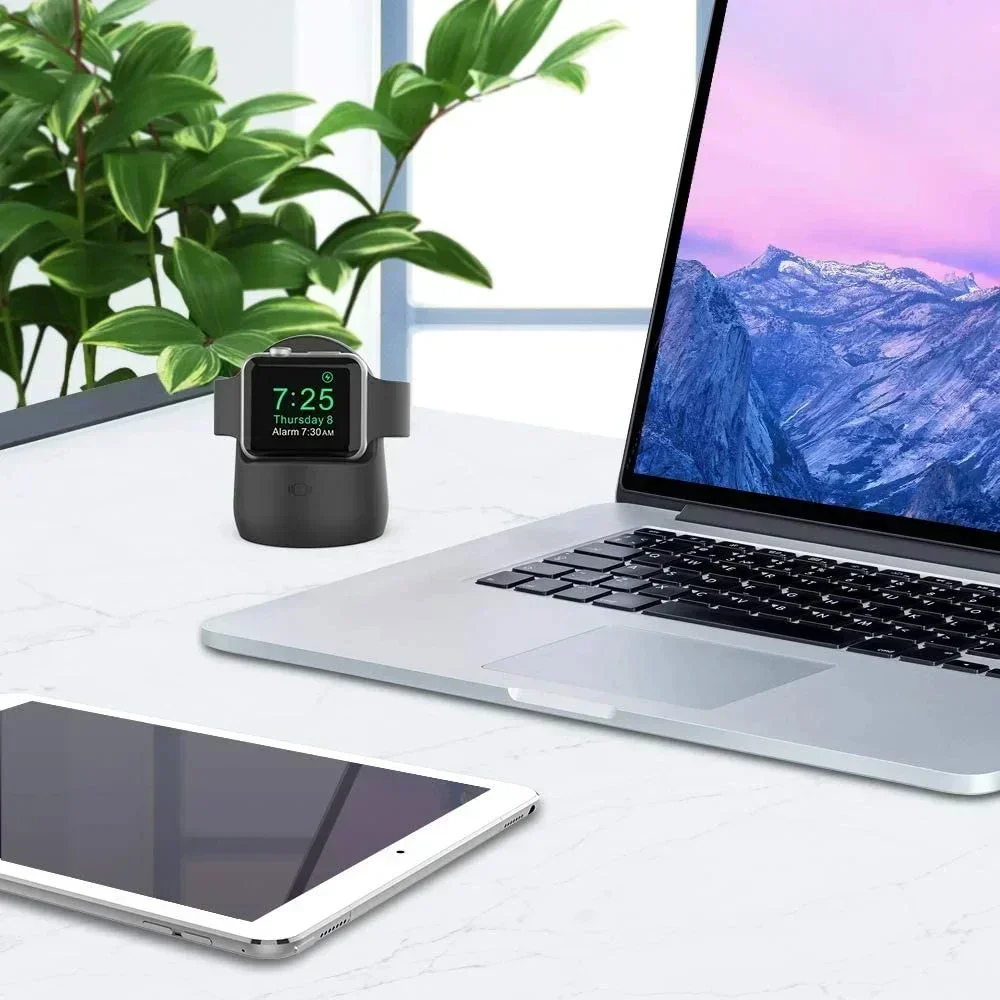 For Apple Watch Charger Stand iWatch Ultra/8/SE2/7/6/SE/4/3 49mm/45mm/44mm/42mm/41mm/40mm/38mm Durable Silicone Nightstand Mode
