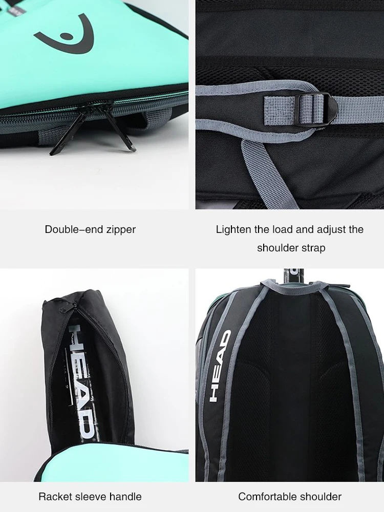 HEAD Tennis Shoulder Bag Tennis Racket Bags for Men and Women Comfortable and Fashionable Tennis Racket Bags Storage Backpack