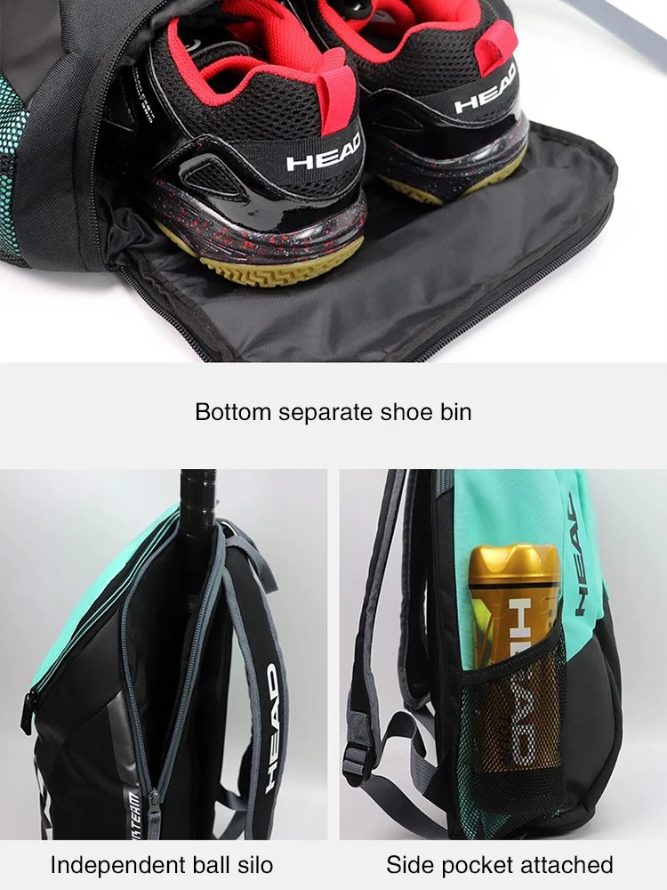 HEAD Tennis Shoulder Bag Tennis Racket Bags for Men and Women Comfortable and Fashionable Tennis Racket Bags Storage Backpack