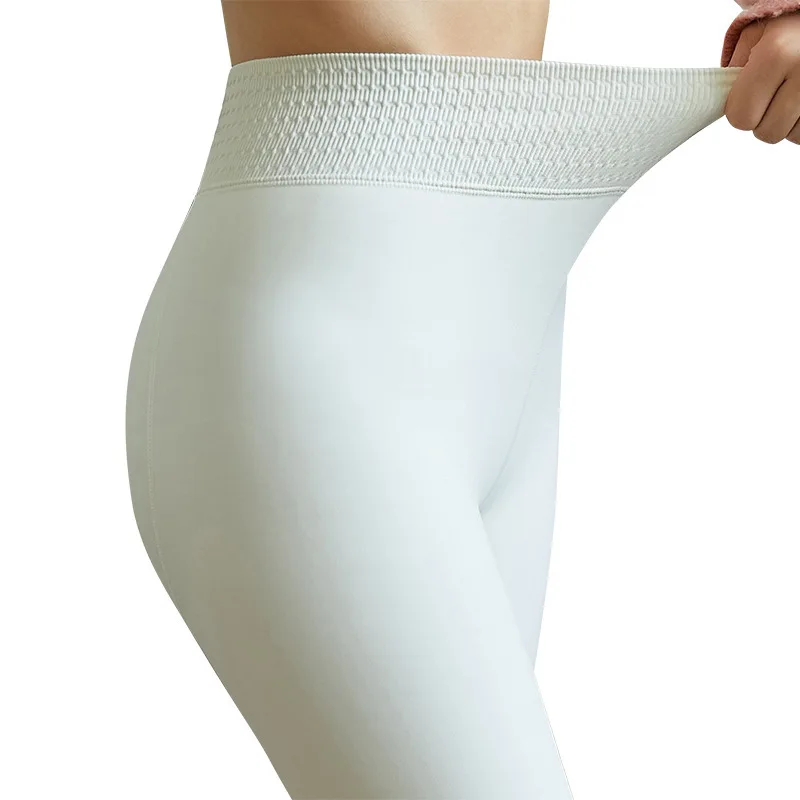 Women Winter Tights Sexy Elastic Fleece Stocking White High Waist Seamless Pantyhose Thick Velvet Thermal Solid Tight Tights
