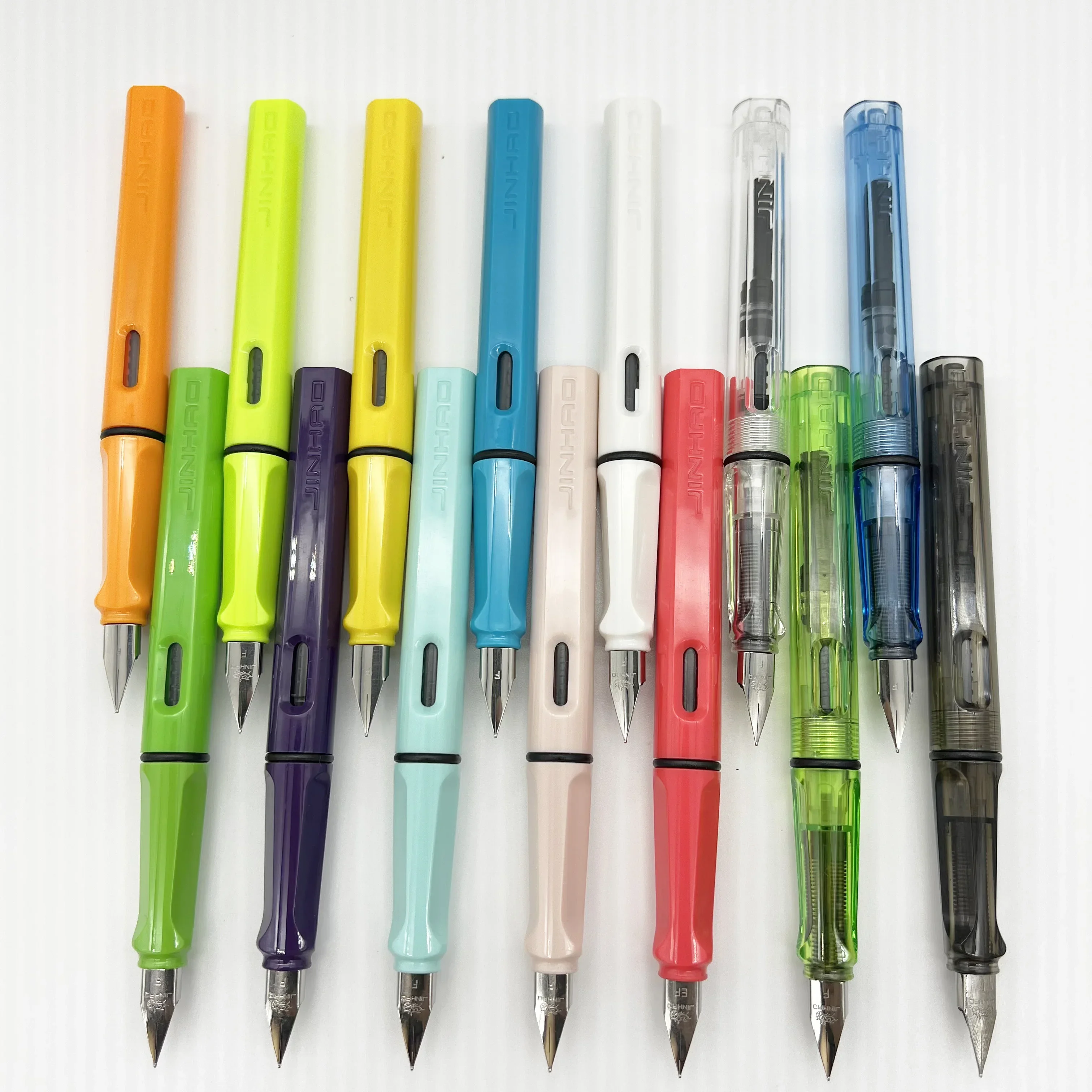 Jinhao 619 Fountain Pen Colorful Luxury F EF Nib Writing Ink Pen High Quality Calligraphy Pens Stationery School Office Supplies