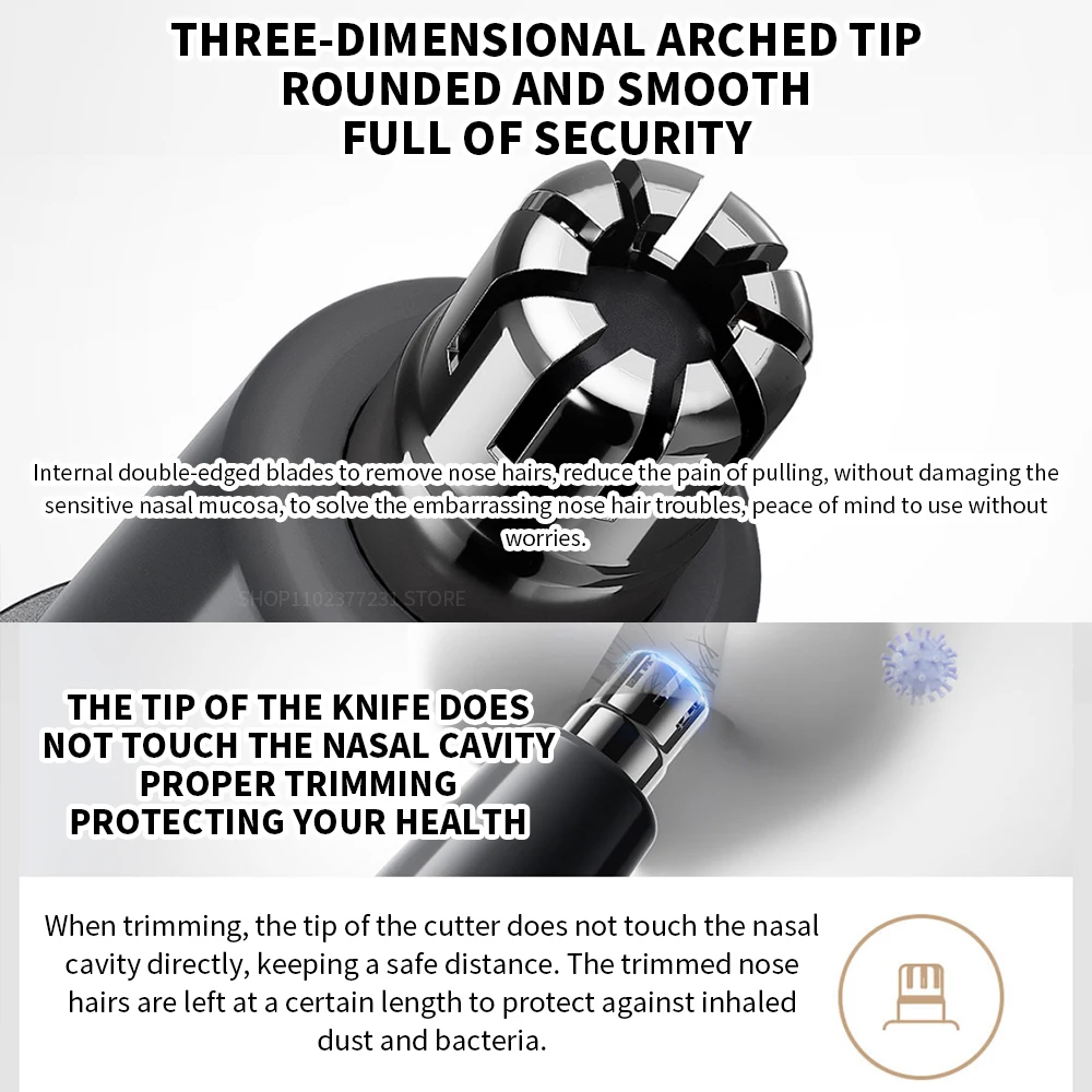 Original NEW MIJIA Electric Nose Hair Trimmer Portable Nose Ears Hair Eyebrow Trimmer for Men Rechargeable Painless Clipper
