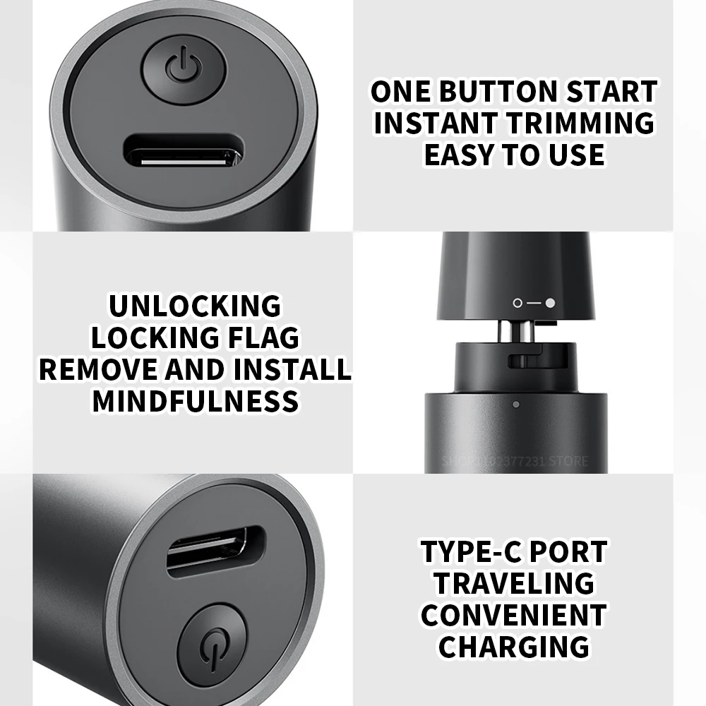Original NEW MIJIA Electric Nose Hair Trimmer Portable Nose Ears Hair Eyebrow Trimmer for Men Rechargeable Painless Clipper