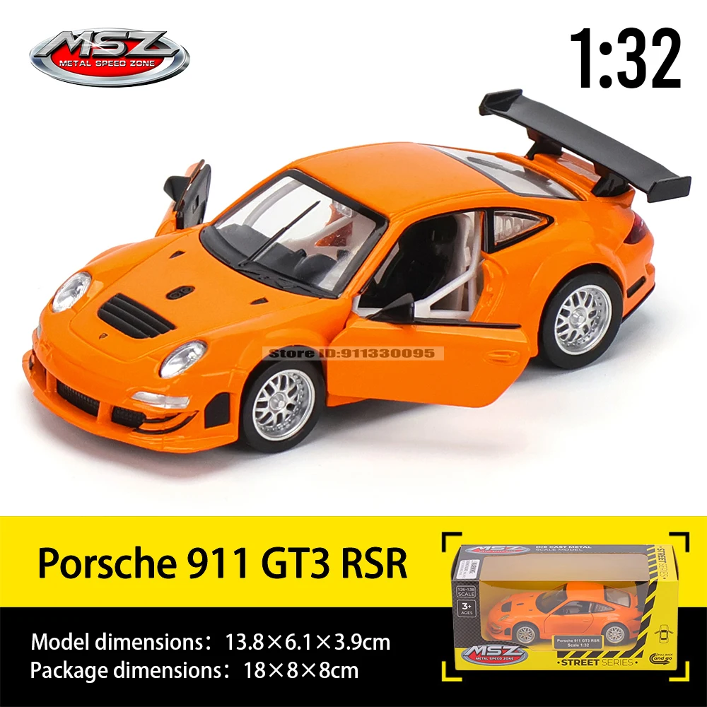 MSZ 1:32 Porsche Carrera GT 911 GT3 RS Audi BMW Nissan car mold die-casting decoration series toy tools gift Alloy manufacturing