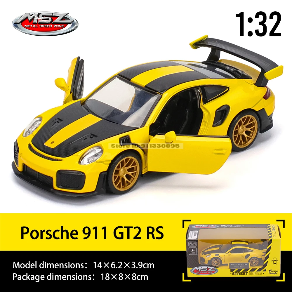 MSZ 1:32 Porsche Carrera GT 911 GT3 RS Audi BMW Nissan car mold die-casting decoration series toy tools gift Alloy manufacturing