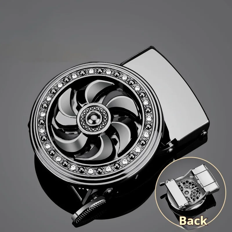 Men's Ratchet Belt Automatic Buckle, Belt Replacement Buckle, Fits Width 3.3cm-3.5cm Ratchet Belt, Alloy Automatic Belt Buckle