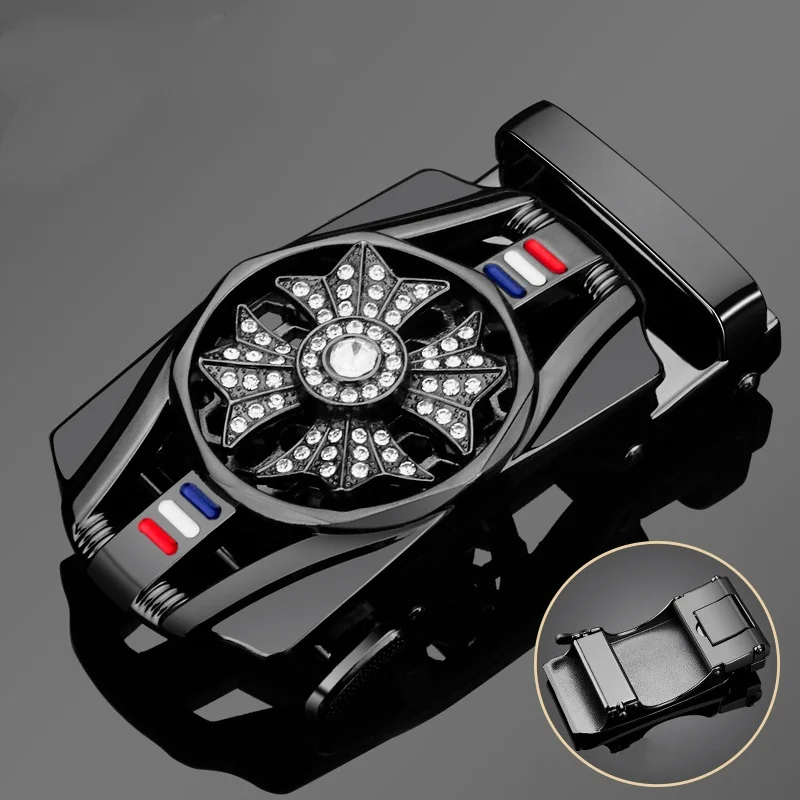 Men's Ratchet Belt Automatic Buckle, Belt Replacement Buckle, Fits Width 3.3cm-3.5cm Ratchet Belt, Alloy Automatic Belt Buckle