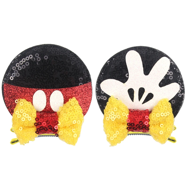 Christmas Sequins Cute Mouse Ears Hair Clip For Girl Festival Trip Glitter Hairpins Children Birthday Party DIY Hair Accessorie