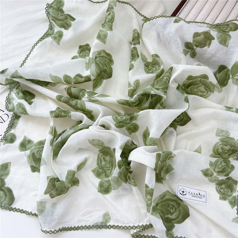 French Cotton Linen Square Hair Scarf Women Girls Spring Summer Korea Hair Band Sweet Scarf Kerchief Girl Headscarf Headdress
