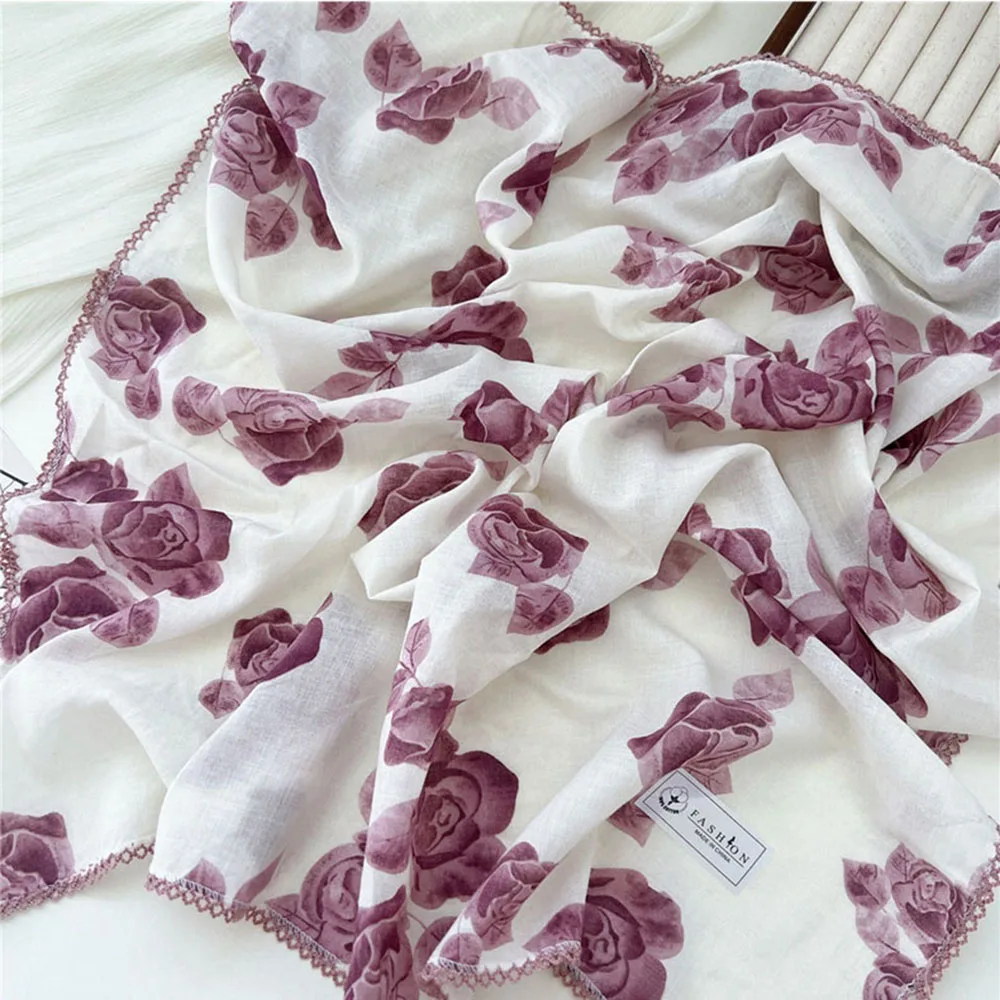 French Cotton Linen Square Hair Scarf Women Girls Spring Summer Korea Hair Band Sweet Scarf Kerchief Girl Headscarf Headdress